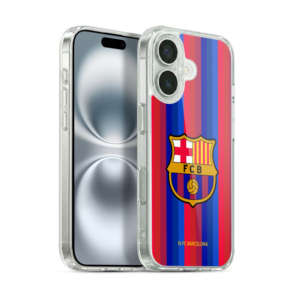 FC Barcelona 2026/27 Crest Kit Home Soft Gel Case for Apple iPhone 16 & MagSafe
