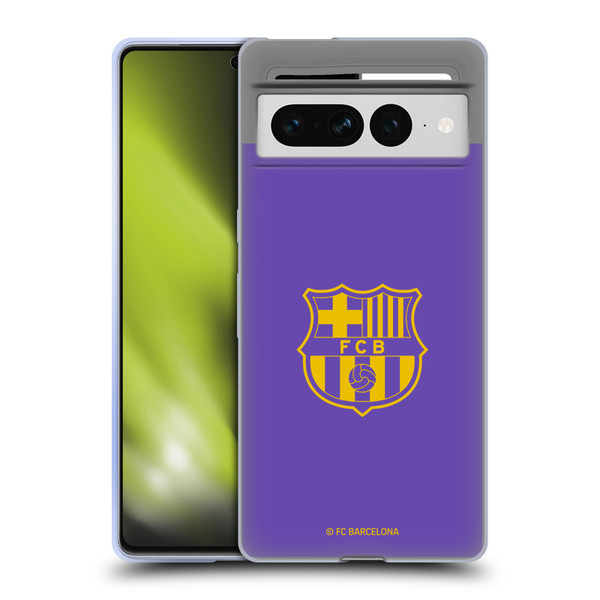 FC Barcelona 2026/27 Crest Kit Purple Training Soft Gel Case for Google Pixel 7 Pro