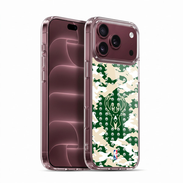NBA Milwaukee Bucks Camouflage Soft Gel Case for Apple iPhone 18 Pro Max