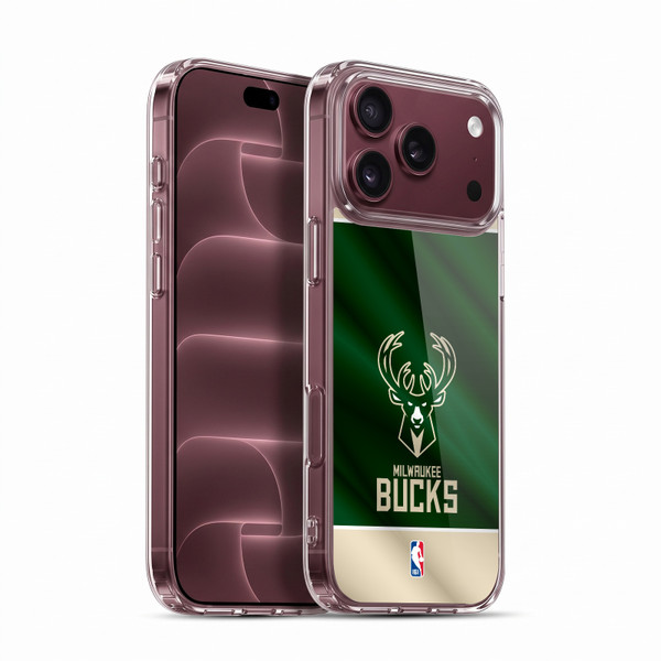 NBA Milwaukee Bucks Horizontal Banner Soft Gel Case for Apple iPhone 18 Pro Max