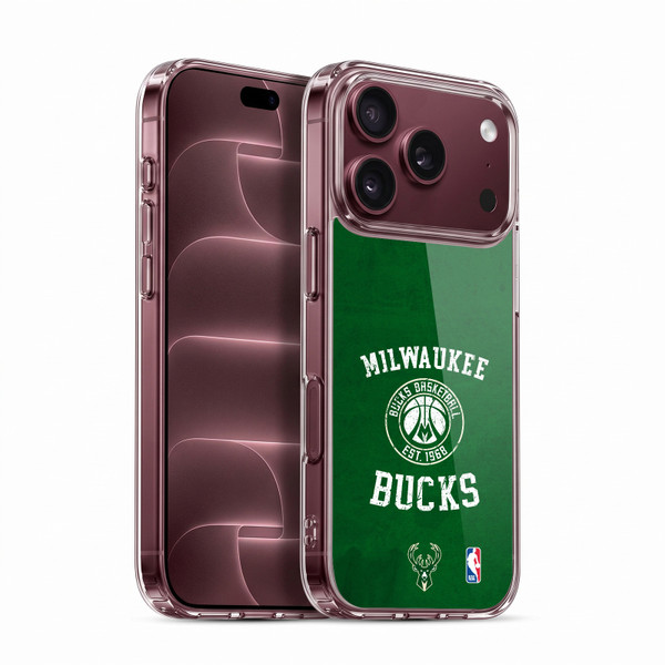 NBA Milwaukee Bucks Distressed Soft Gel Case for Apple iPhone 18 Pro