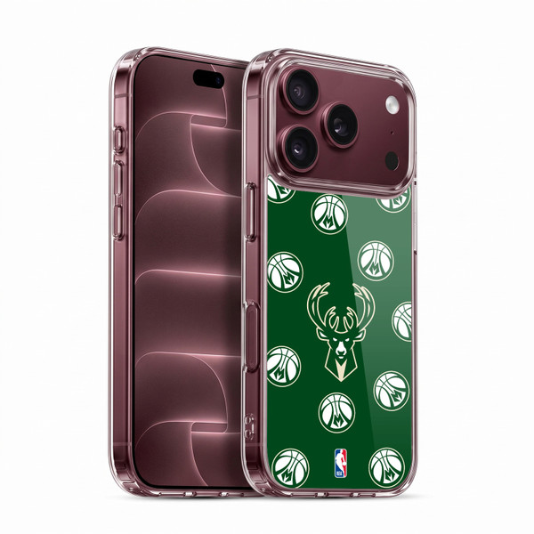 NBA Milwaukee Bucks Patterns Soft Gel Case for Apple iPhone 18 Pro