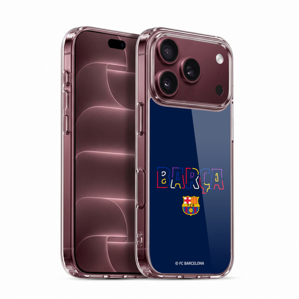 FC Barcelona Graphics Neon Barca Soft Gel Case for Apple iPhone 18 Pro