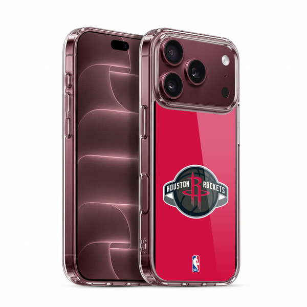 NBA Houston Rockets Logo Red Design Soft Gel Case for Apple iPhone 18 Pro