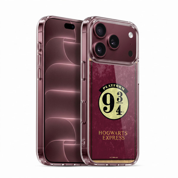 Harry Potter Locations Typography Platform 9 3/4 Soft Gel Case for Apple iPhone 18 Pro