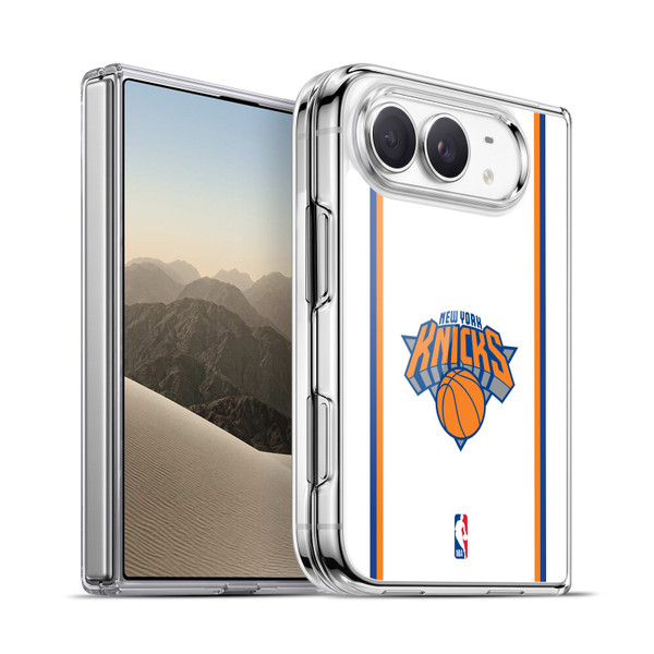 NBA New York Knicks Logo White Design Soft Gel Case for Apple iPhone Duo