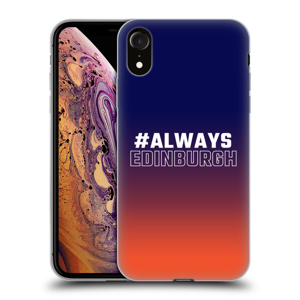 Edinburgh Rugby Logo 2 Gradient Edinburgh Soft Gel Case for Apple iPhone XR