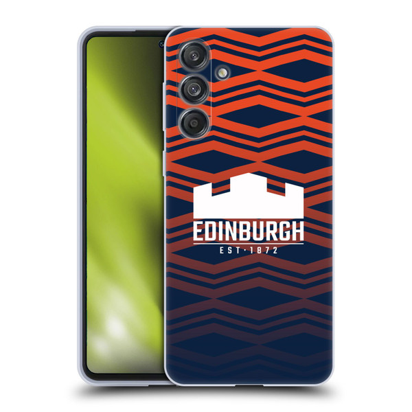 Edinburgh Rugby Graphics Pattern Gradient Soft Gel Case for Samsung Galaxy M55 5G