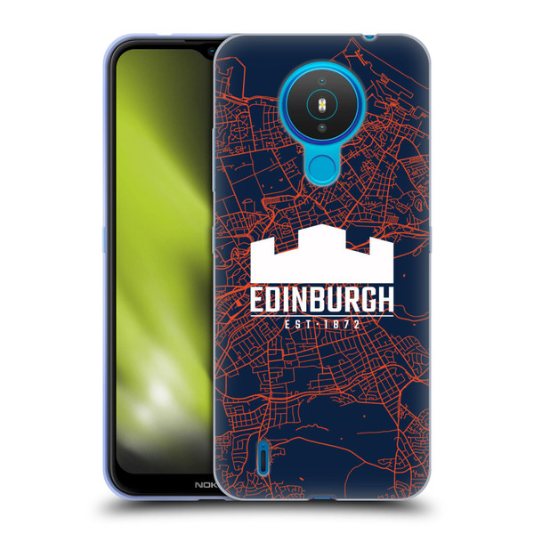Edinburgh Rugby Graphics Map Soft Gel Case for Nokia 1.4