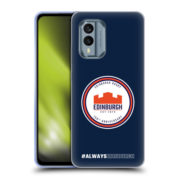 Edinburgh Rugby Graphics 150th Logo Soft Gel Case for Nokia X30