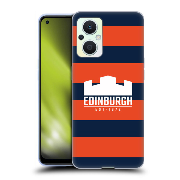 Edinburgh Rugby Graphics Stripes Soft Gel Case for OPPO Reno8 Lite