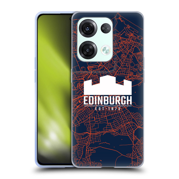 Edinburgh Rugby Graphics Map Soft Gel Case for OPPO Reno8 Pro