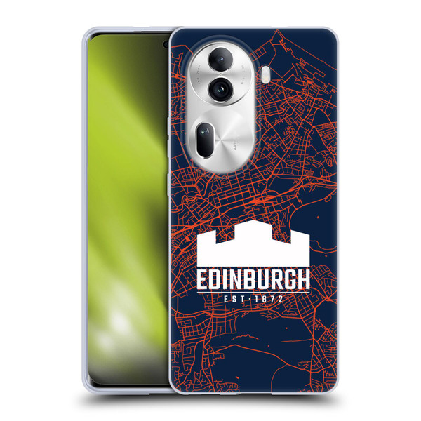 Edinburgh Rugby Graphics Map Soft Gel Case for OPPO Reno11 Pro