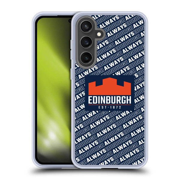 Edinburgh Rugby Graphics Logo Pattern Soft Gel Case for Samsung Galaxy S24 FE & MagSafe