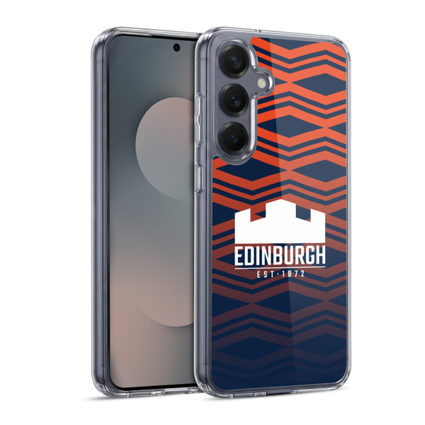 Edinburgh Rugby Graphics Pattern Gradient Soft Gel Case for Samsung Galaxy S25 & MagSafe