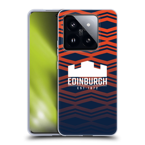 Edinburgh Rugby Graphics Pattern Gradient Soft Gel Case for Xiaomi 14 Pro