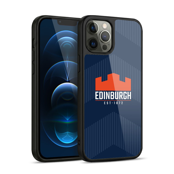 Edinburgh Rugby Graphics Lines Gel Armour Case For Apple iPhone 12 Pro Max