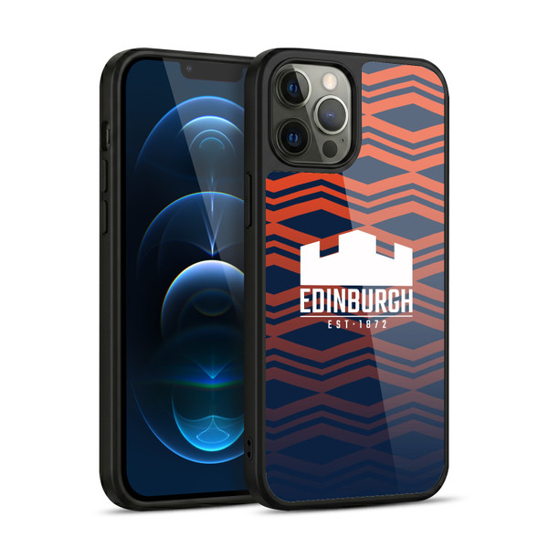 Edinburgh Rugby Graphics Pattern Gradient Gel Armour Case For Apple iPhone 12 Pro Max