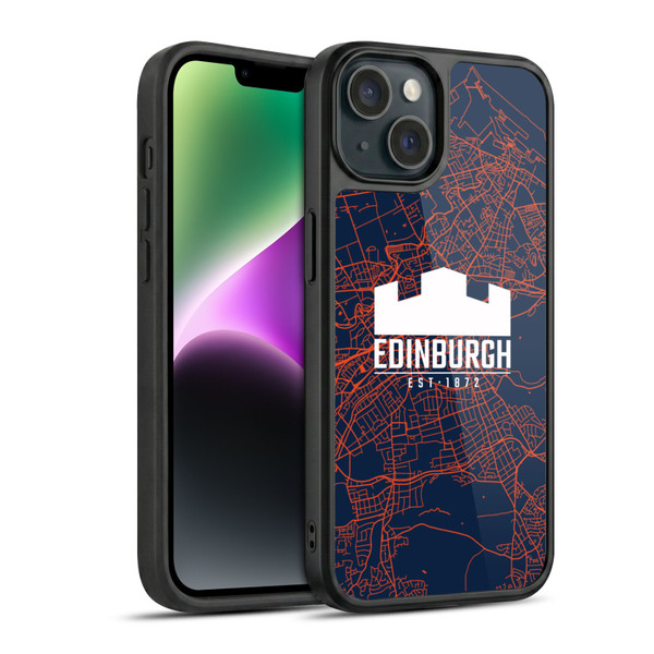 Edinburgh Rugby Graphics Map Gel Armour Case For Apple iPhone 14