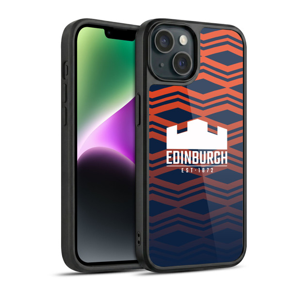 Edinburgh Rugby Graphics Pattern Gradient Gel Armour Case For Apple iPhone 14