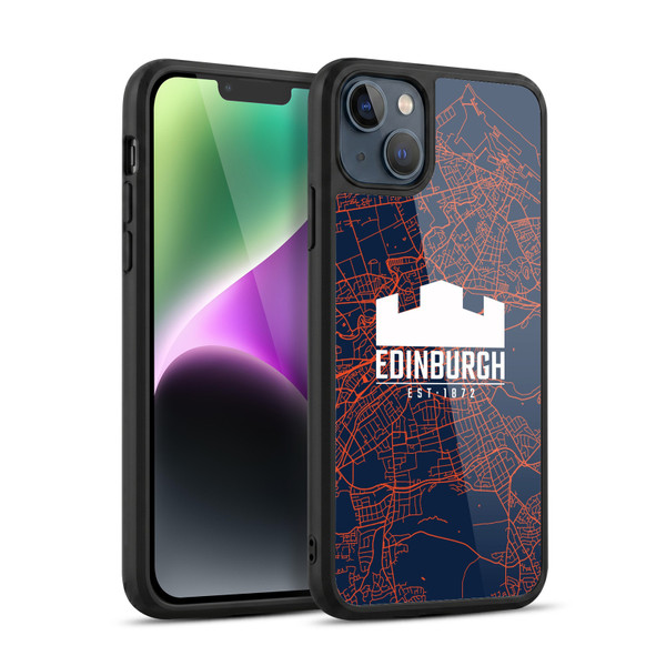 Edinburgh Rugby Graphics Map Gel Armour Case For Apple iPhone 14 Plus
