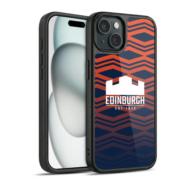 Edinburgh Rugby Graphics Pattern Gradient Gel Armour Case For Apple iPhone 15