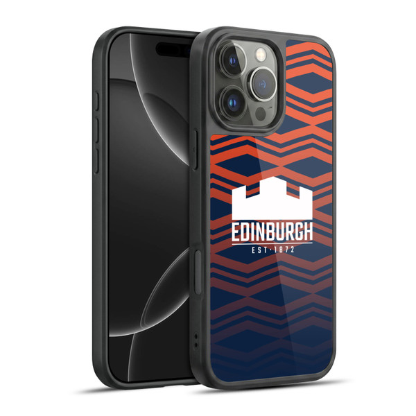 Edinburgh Rugby Graphics Pattern Gradient Gel Armour Case For Apple iPhone 16 Pro Max