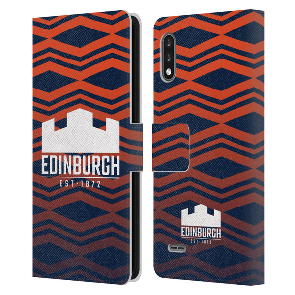 Edinburgh Rugby Graphics Pattern Gradient Leather Book Wallet Case Cover For LG K22