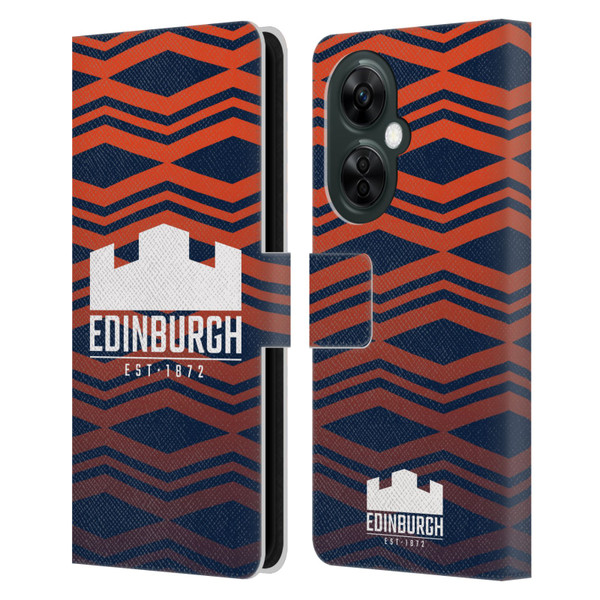 Edinburgh Rugby Graphics Pattern Gradient Leather Book Wallet Case Cover For OnePlus Nord CE 3 Lite 5G