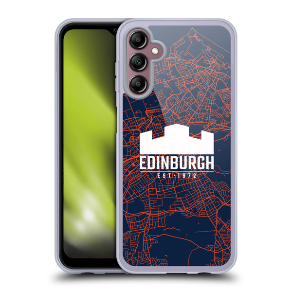 Edinburgh Rugby Graphics Map Soft Gel Case for Samsung Galaxy A14 5G