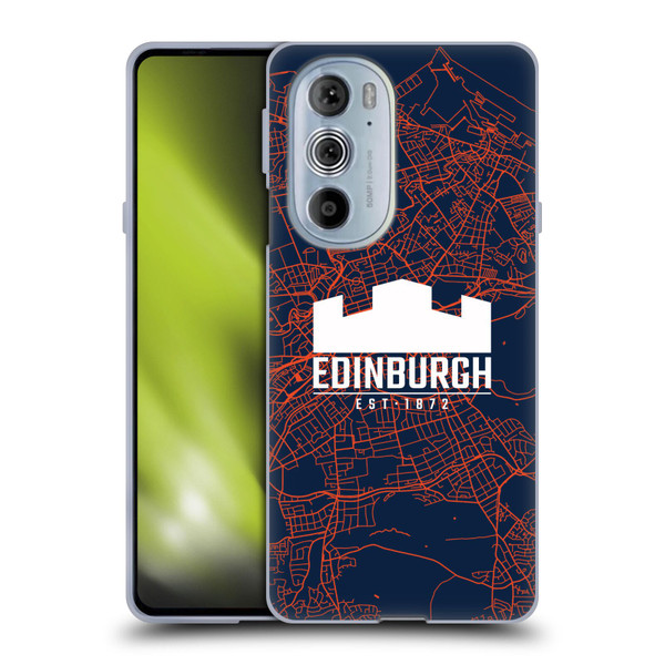 Edinburgh Rugby Graphics Map Soft Gel Case for Motorola Edge X30