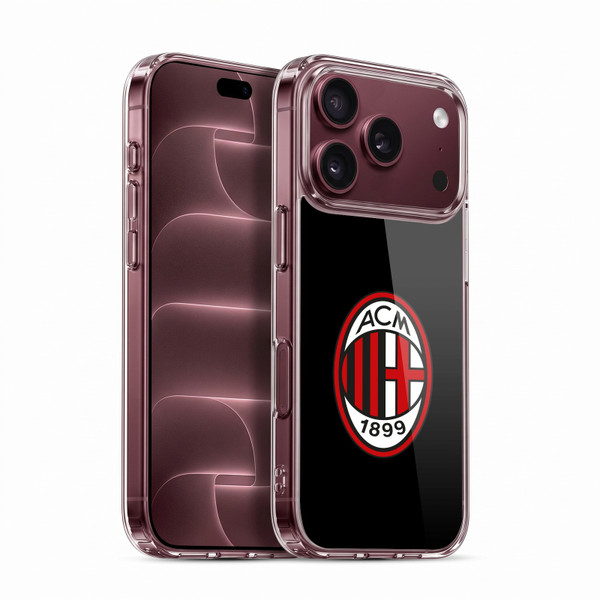 AC Milan Crest Full Colour Black Soft Gel Case for Apple iPhone 18 Pro