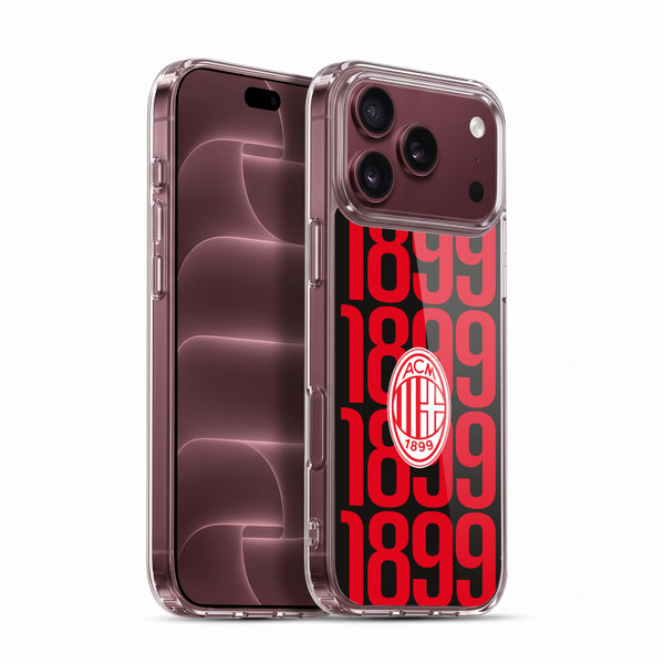 AC Milan Graphics Pattern Soft Gel Case for Apple iPhone 18 Pro Max