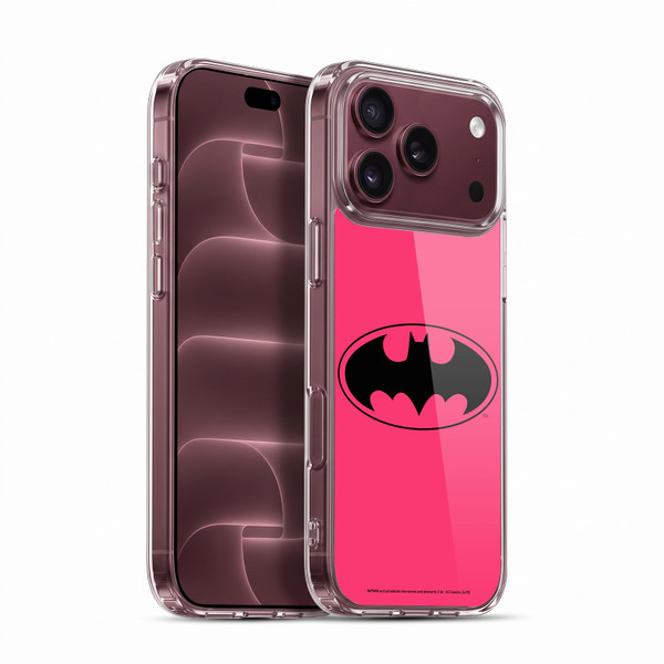 Batman DC Comics Logos Pink Soft Gel Case for Apple iPhone 18 Pro Max
