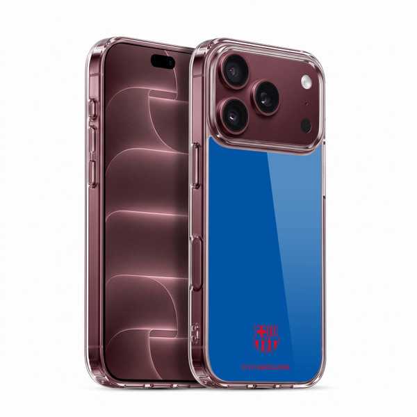 FC Barcelona Crest Patterns Blue Soft Gel Case for Apple iPhone 18 Pro