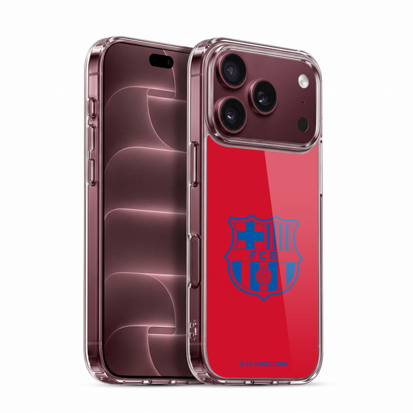 FC Barcelona Crest Patterns Red Soft Gel Case for Apple iPhone 18 Pro