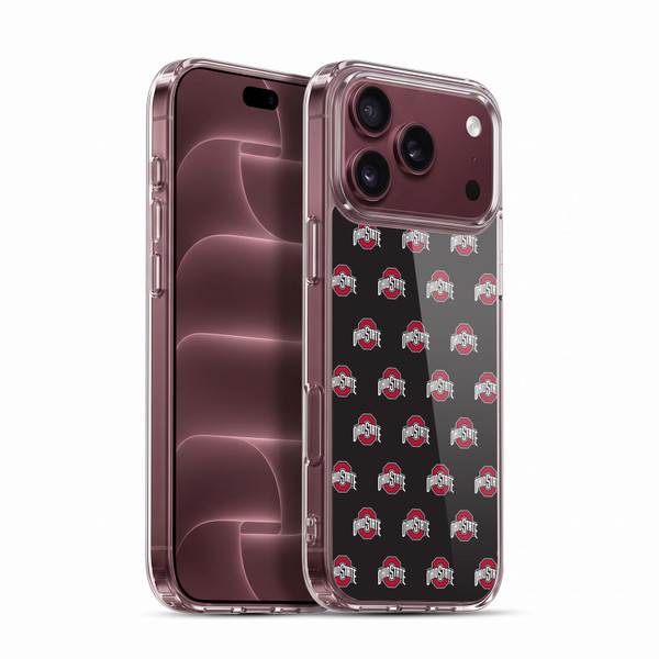 Ohio State University Logo Pattern Soft Gel Case for Apple iPhone 18 Pro Max