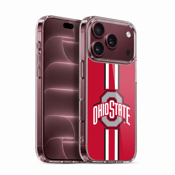 Ohio State University Logo Stripes Soft Gel Case for Apple iPhone 18 Pro
