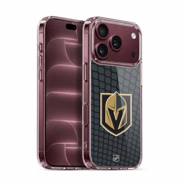 NHL Vegas Golden Knights Net Pattern Soft Gel Case for Apple iPhone 18 Pro