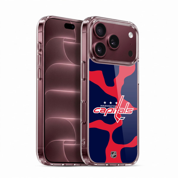 NHL Washington Capitals Cow Pattern Soft Gel Case for Apple iPhone 18 Pro