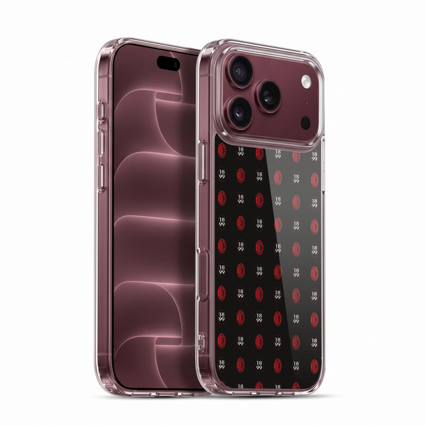 AC Milan Art Pattern Logo Soft Gel Case for Apple iPhone 18 Pro Max
