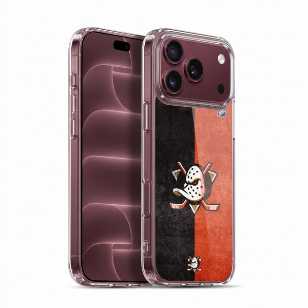 NHL Anaheim Ducks Half Distressed Soft Gel Case for Apple iPhone 18 Pro Max