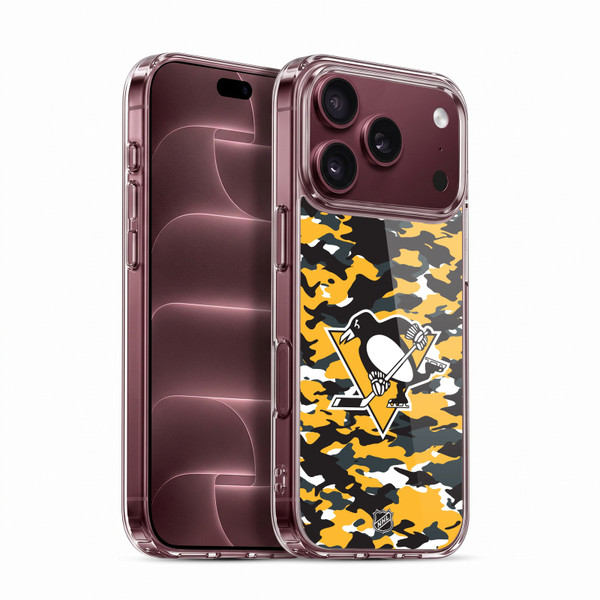 NHL Pittsburgh Penguins Camouflage Soft Gel Case for Apple iPhone 18 Pro