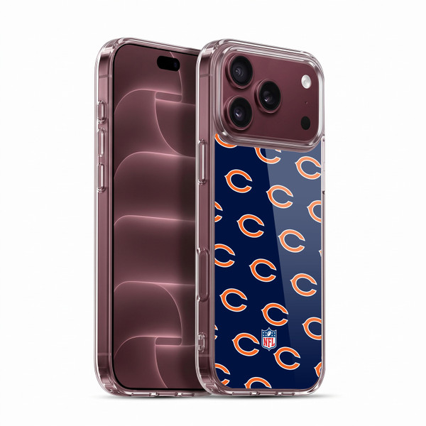NFL Chicago Bears Artwork Patterns Soft Gel Case for Apple iPhone 18 Pro Max