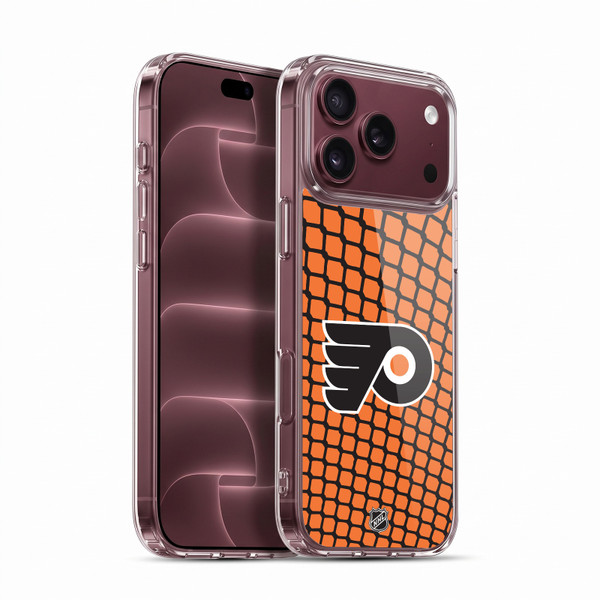 NHL Philadelphia Flyers Net Pattern Soft Gel Case for Apple iPhone 18 Pro Max