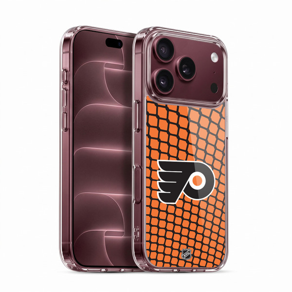 NHL Philadelphia Flyers Net Pattern Soft Gel Case for Apple iPhone 18 Pro