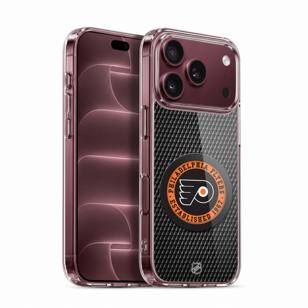 NHL Philadelphia Flyers Puck Texture Soft Gel Case for Apple iPhone 18 Pro