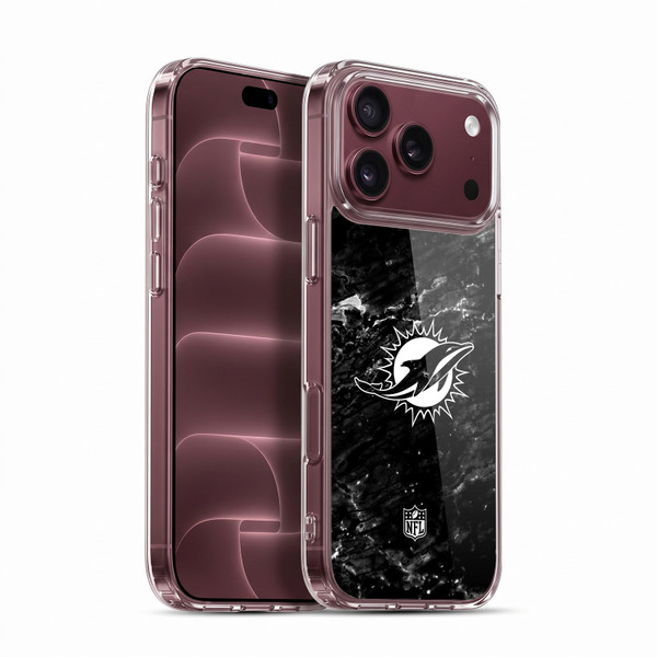 NFL Miami Dolphins Artwork Marble Soft Gel Case for Apple iPhone 18 Pro Max