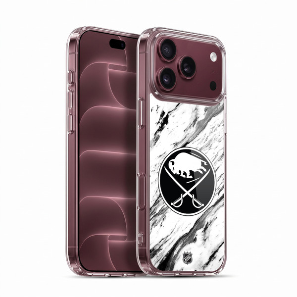 NHL Buffalo Sabres Marble Soft Gel Case for Apple iPhone 18 Pro Max