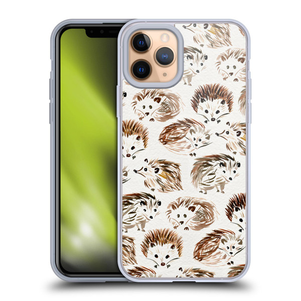 Cat Coquillette Animals Hedgehogs Soft Gel Case for Apple iPhone 11 Pro